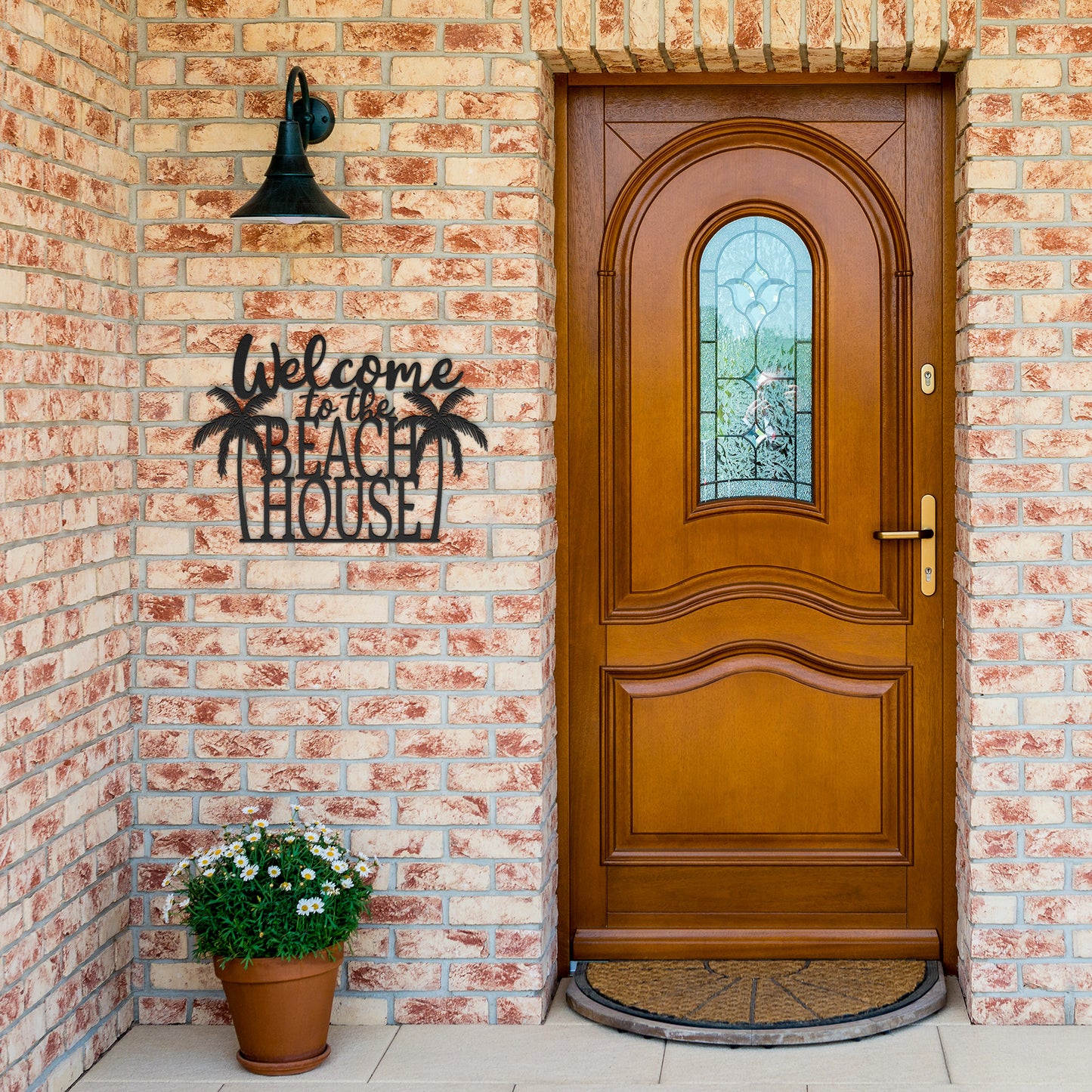 "Welcome To The Beach House" Metal Wall Art