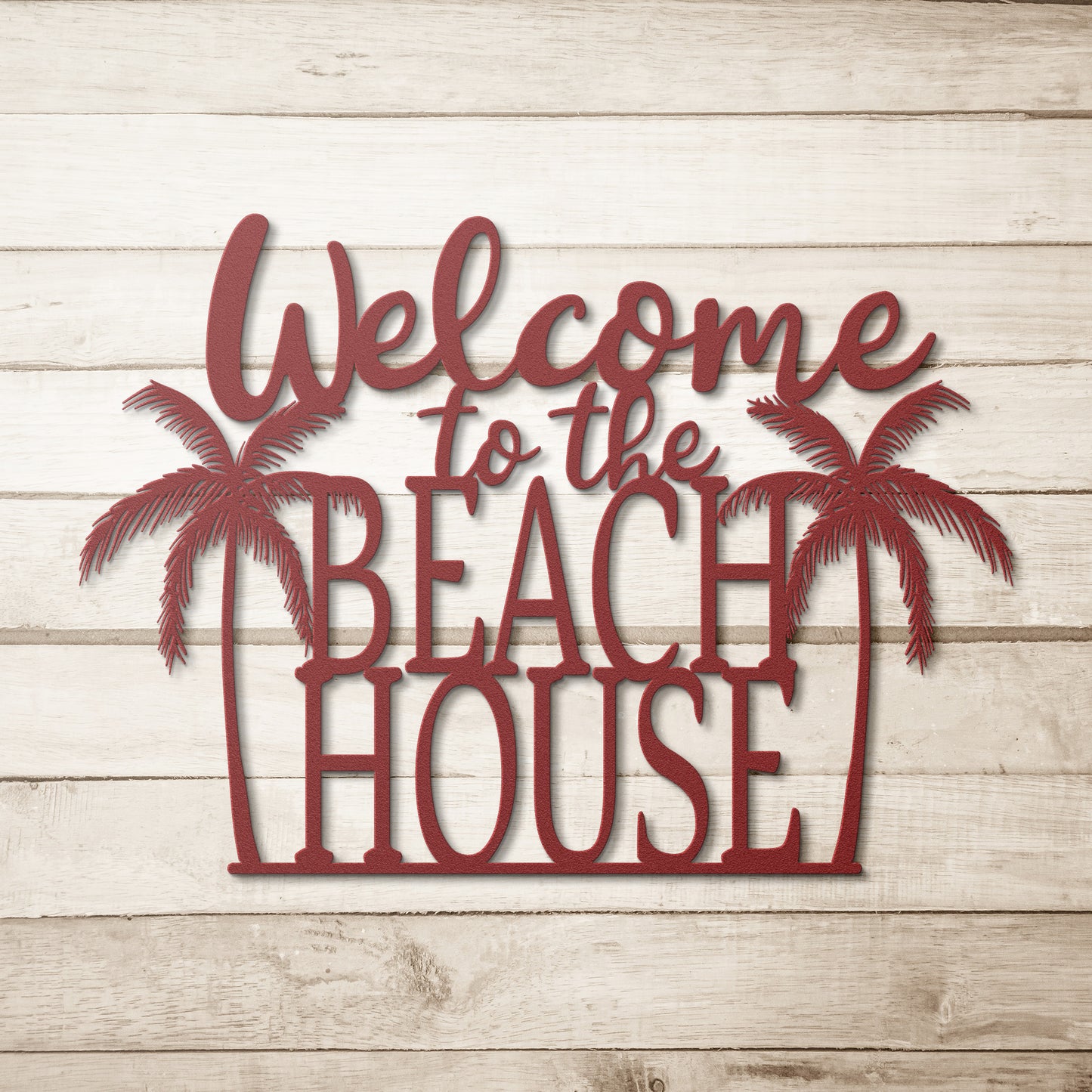 "Welcome To The Beach House" Metal Wall Art