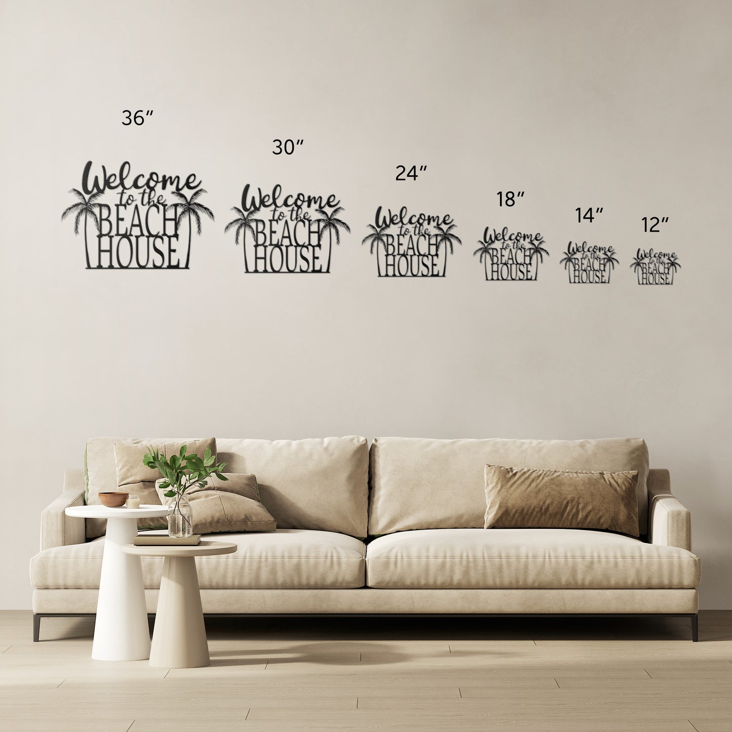"Welcome To The Beach House" Metal Wall Art