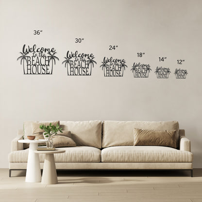 "Welcome To The Beach House" Metal Wall Art