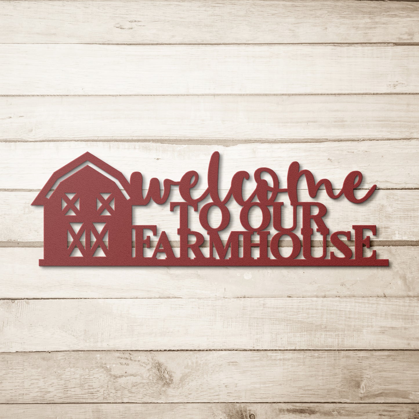 "Welcome to Our Farmhouse" Metal Wall Art