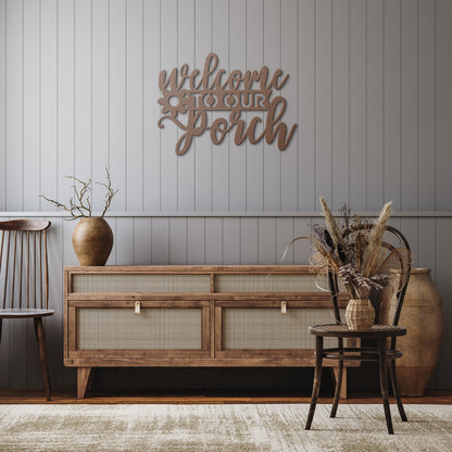 "Welcome to Our Porch" Metal Wall Art
