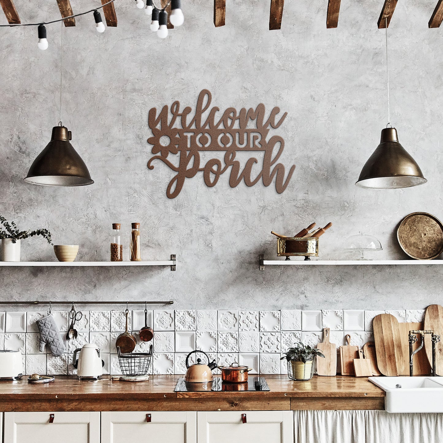"Welcome to Our Porch" Metal Wall Art