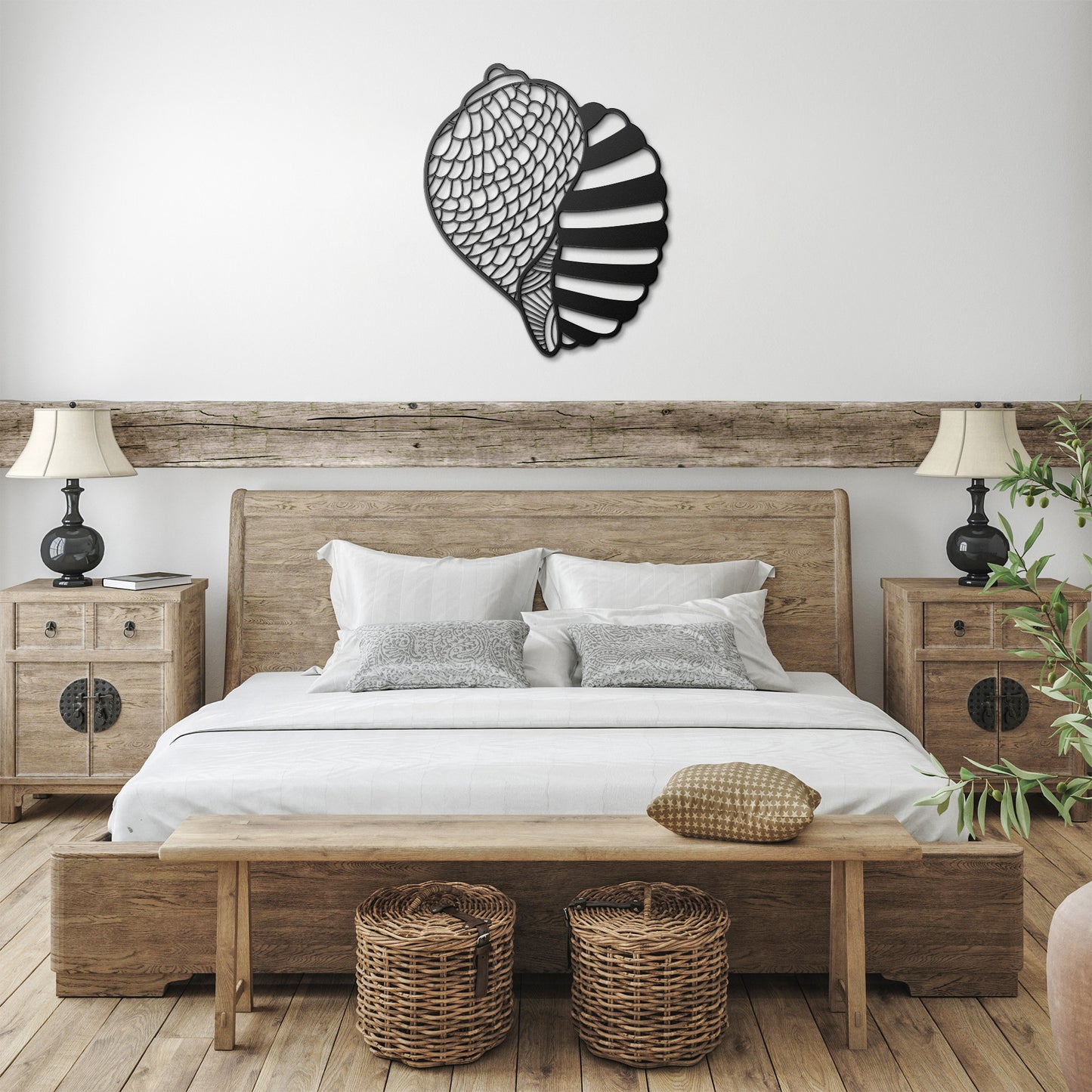 Whimsical Shell Metal Wall Art