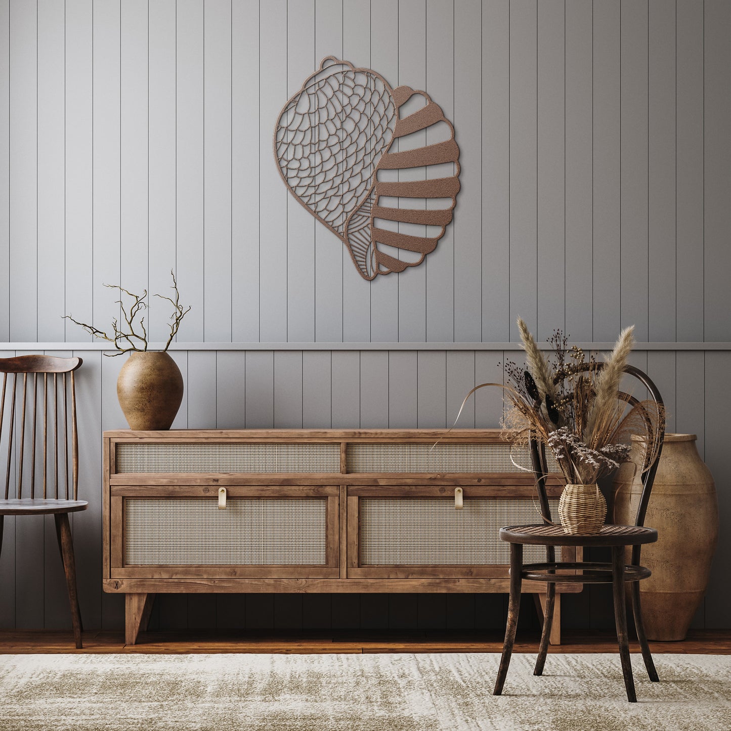 Whimsical Shell Metal Wall Art