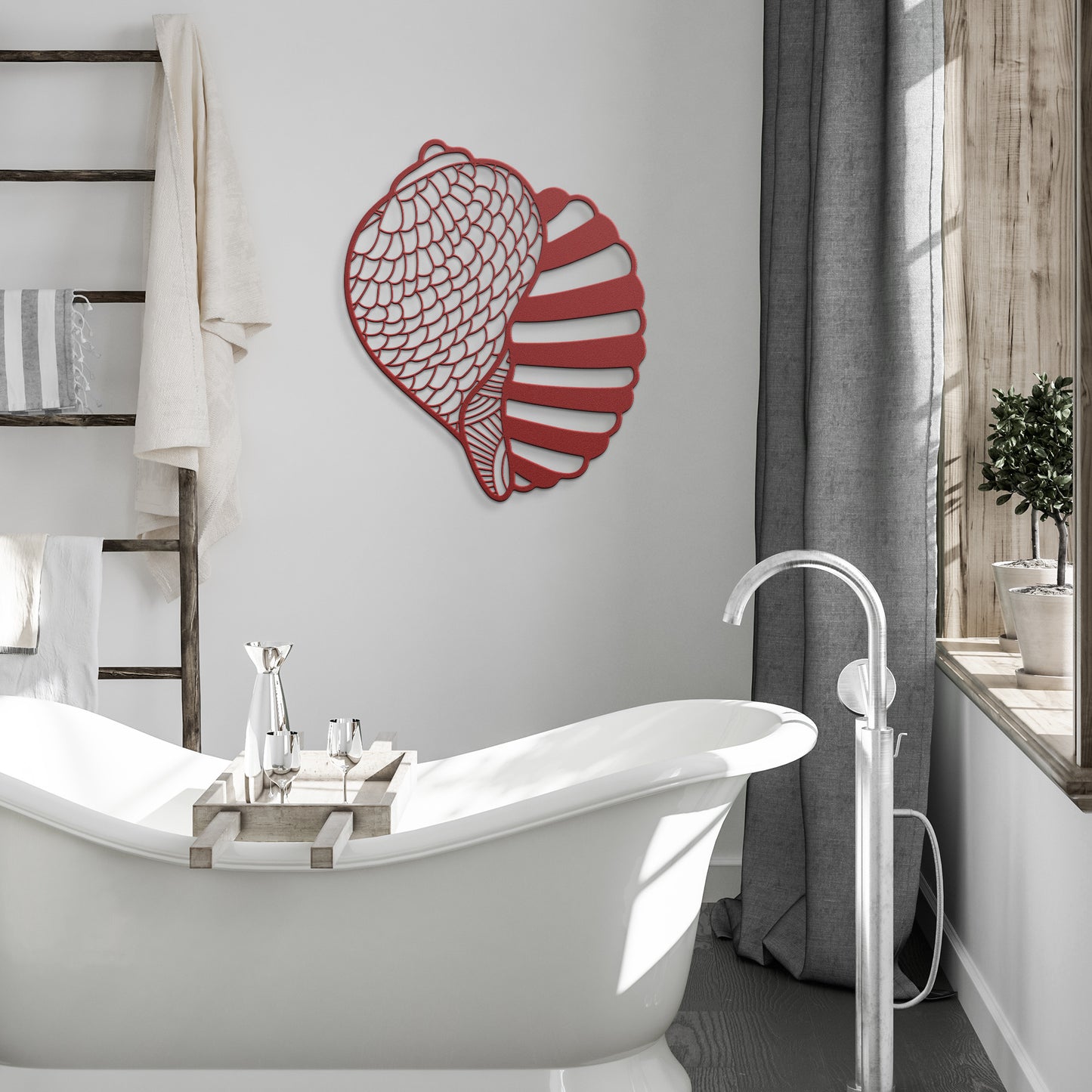 Whimsical Shell Metal Wall Art