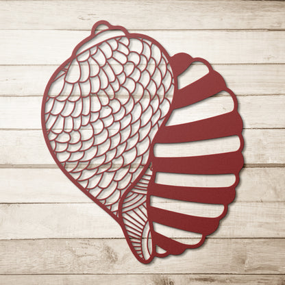 Whimsical Shell Metal Wall Art
