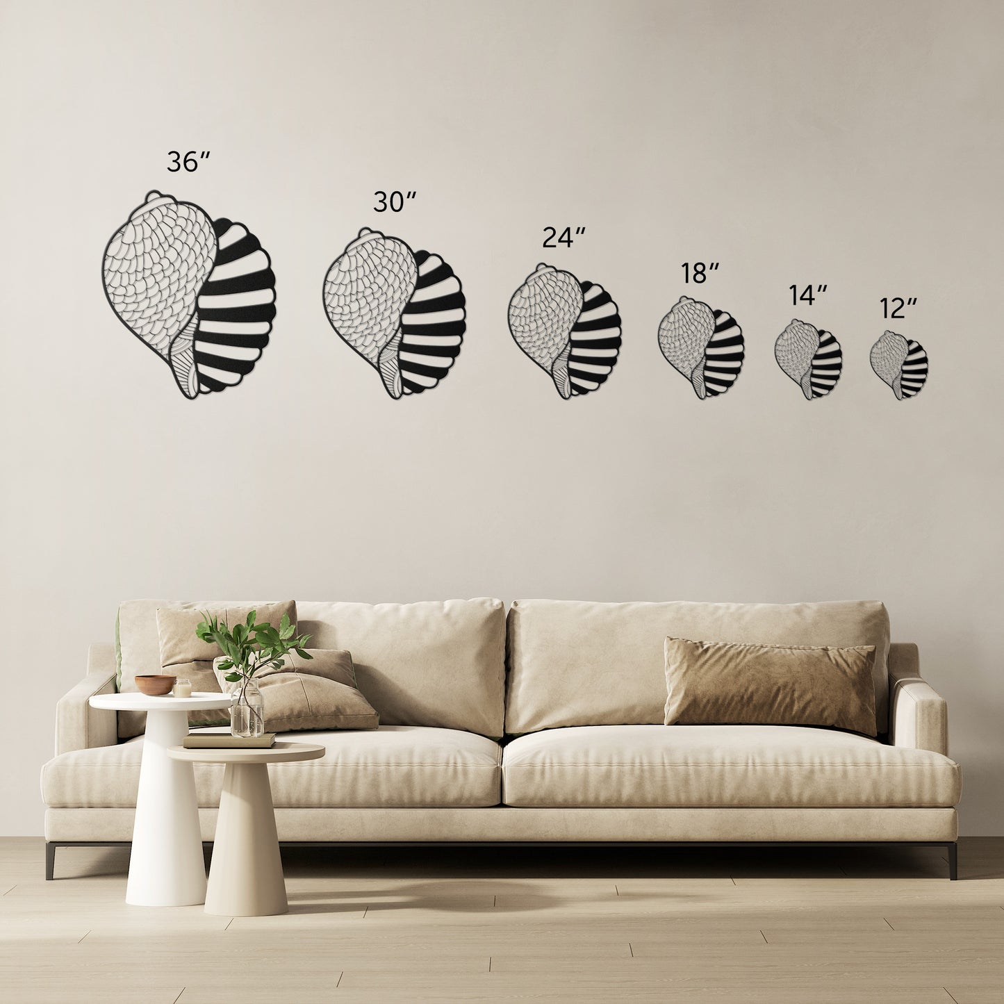 Whimsical Shell Metal Wall Art