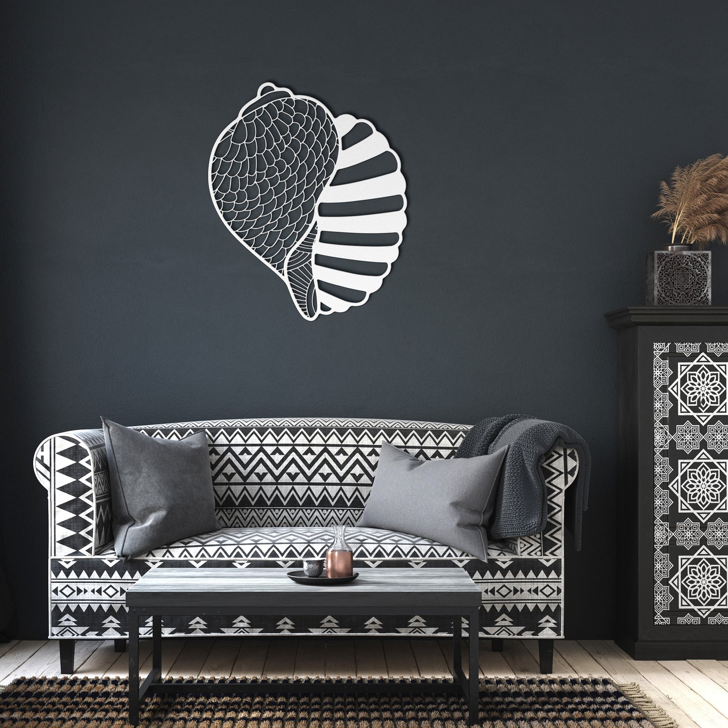 Whimsical Shell Metal Wall Art
